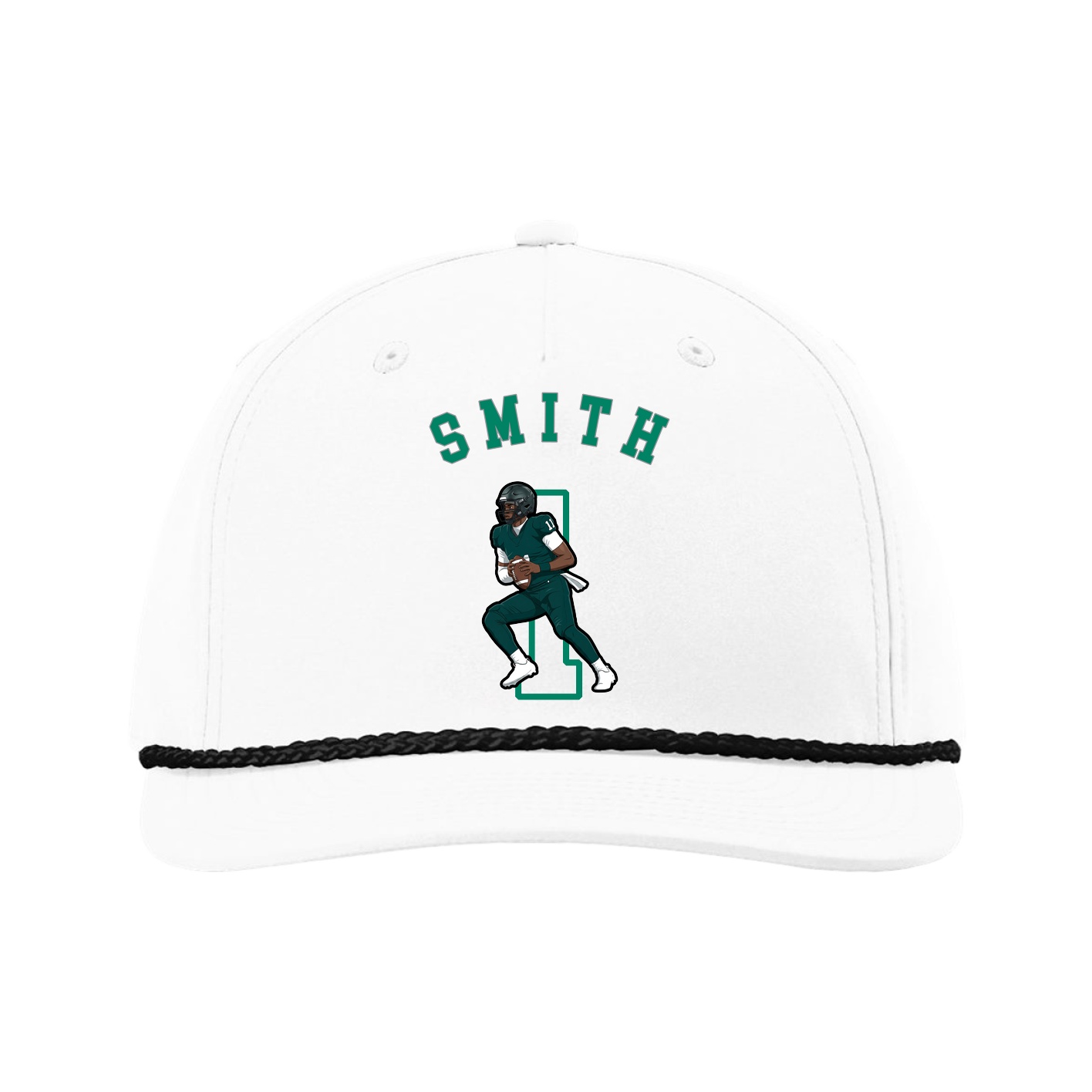 Five-Panel Classic Rope Cap — Shirsey Arch in White