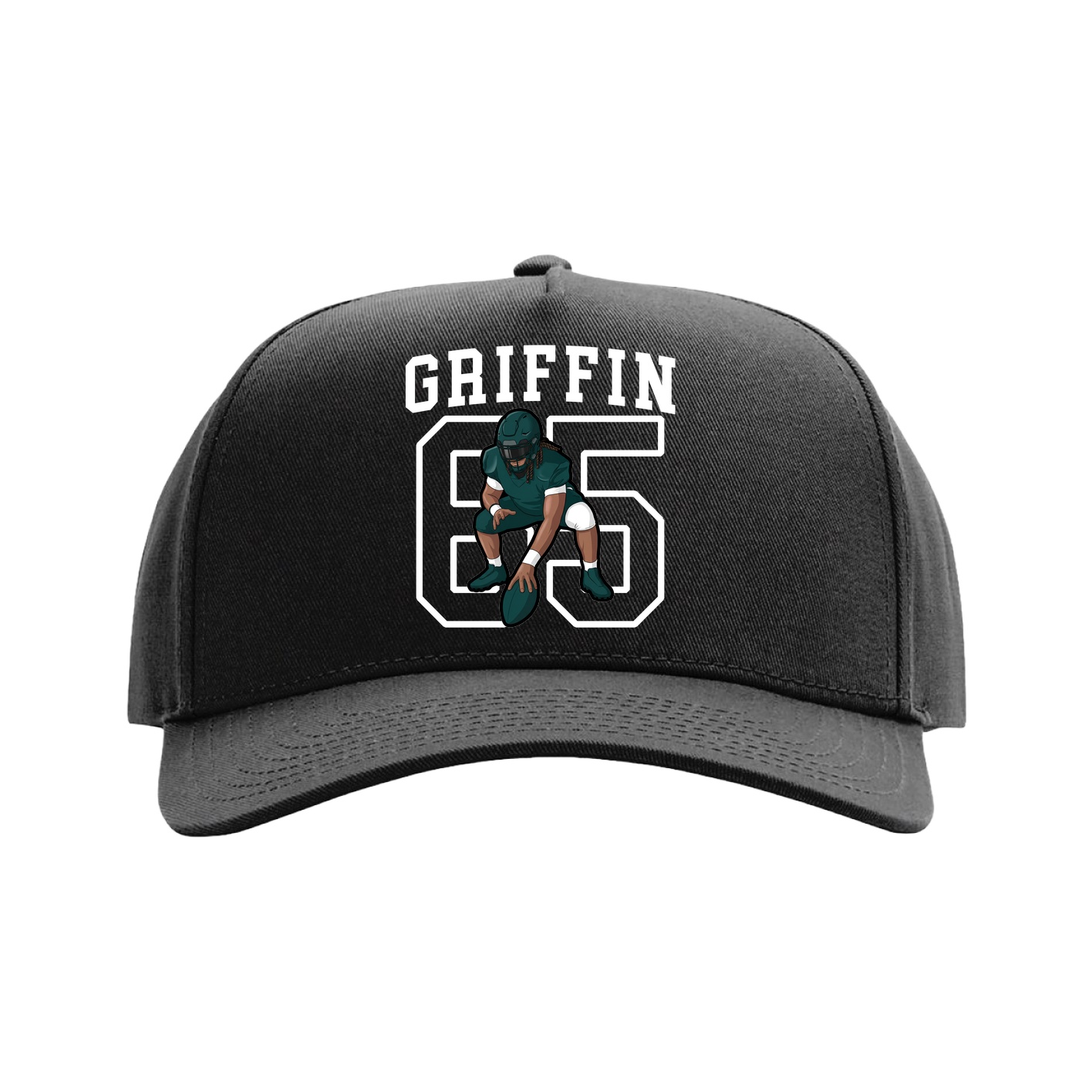 Full Fabric Five-Panel Champ Cap — Shirsey in Black