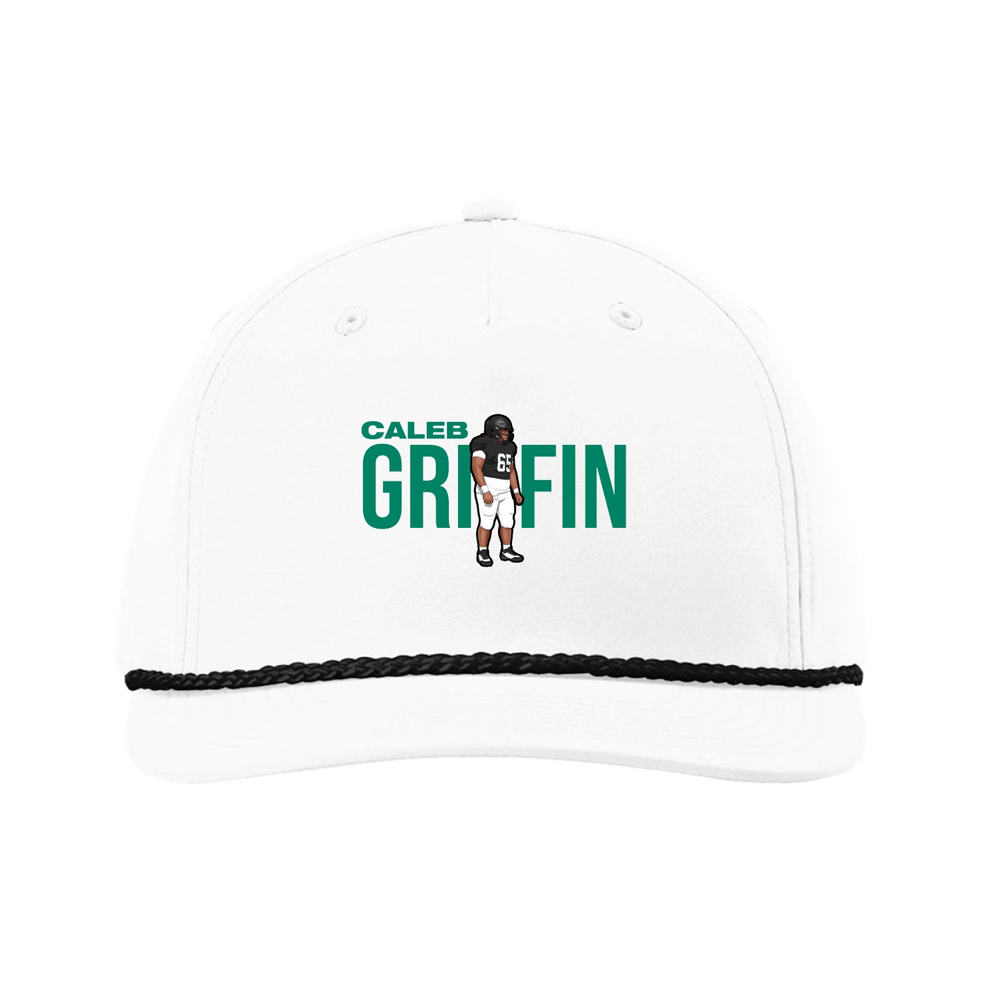 Five-Panel Classic Rope Cap — Player Name in White