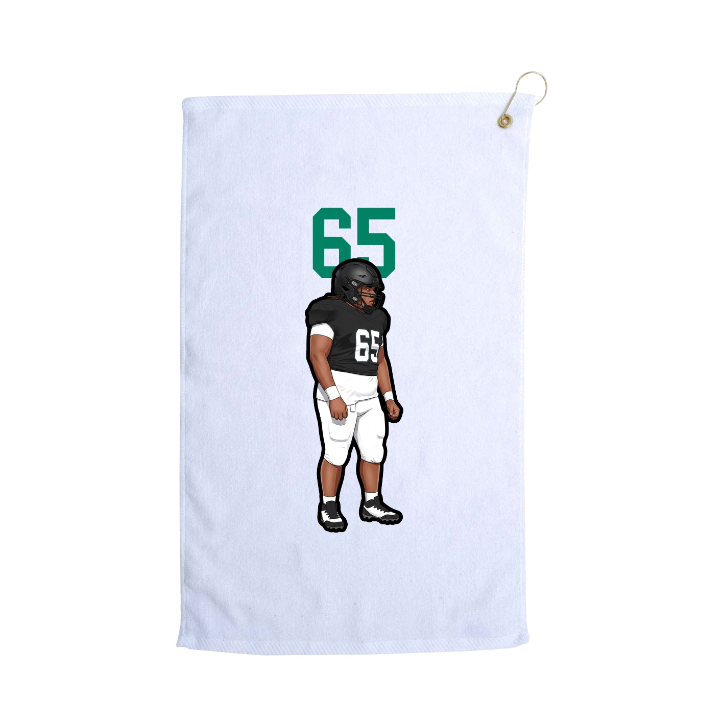 Golf Towel — Number Top in White