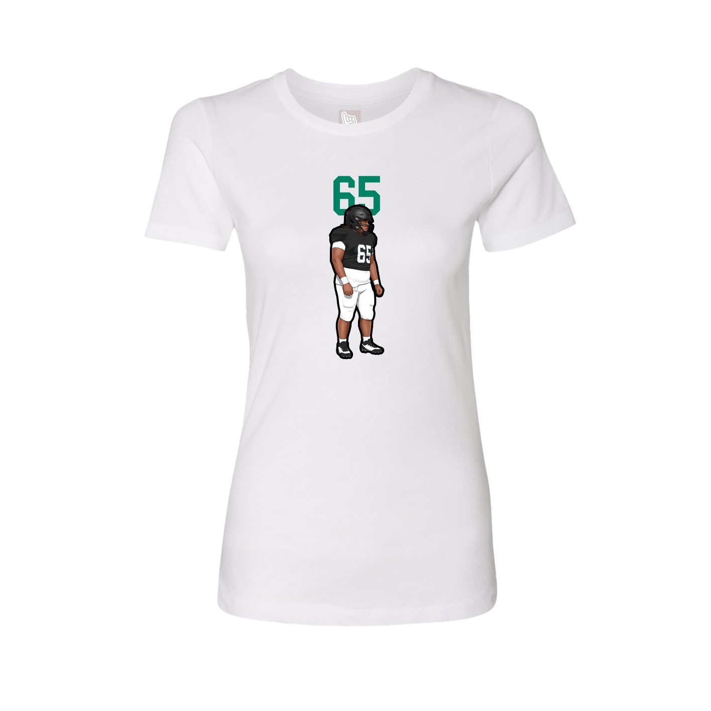 Fitted Women's Tee — Number Top in White