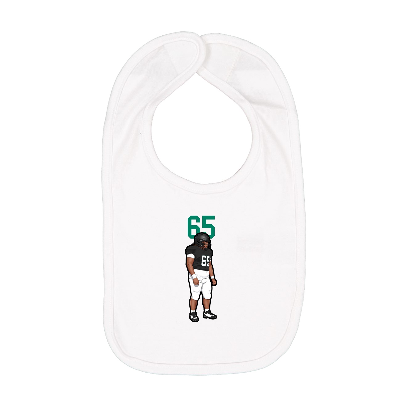 Infant Bib — Number Top in White