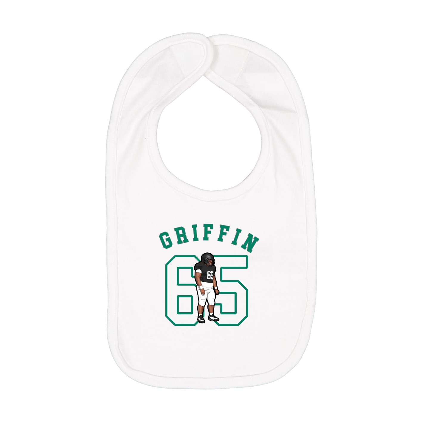 Infant Bib — Shirsey Arch in White