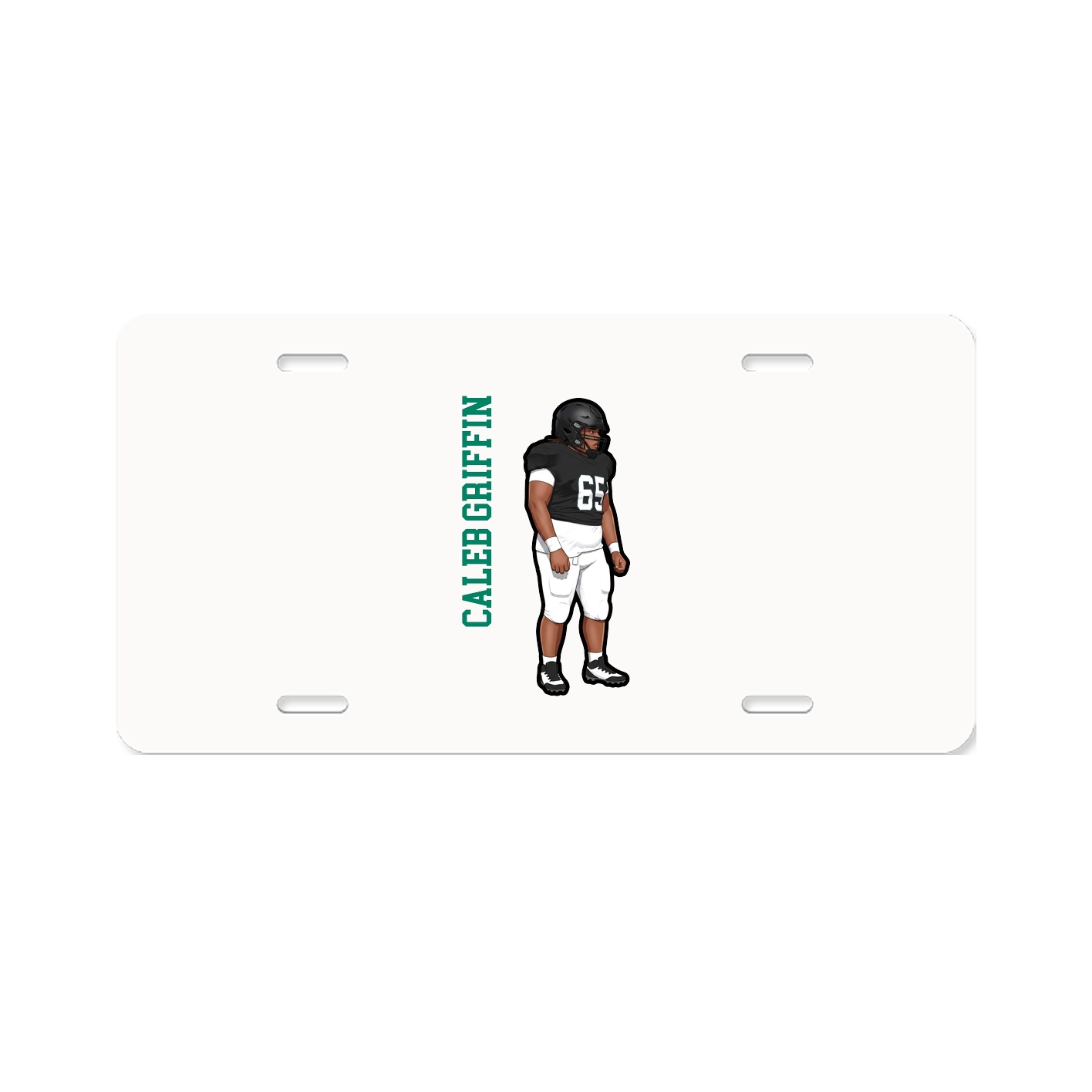 License Plate — Name Vertical in Classic
