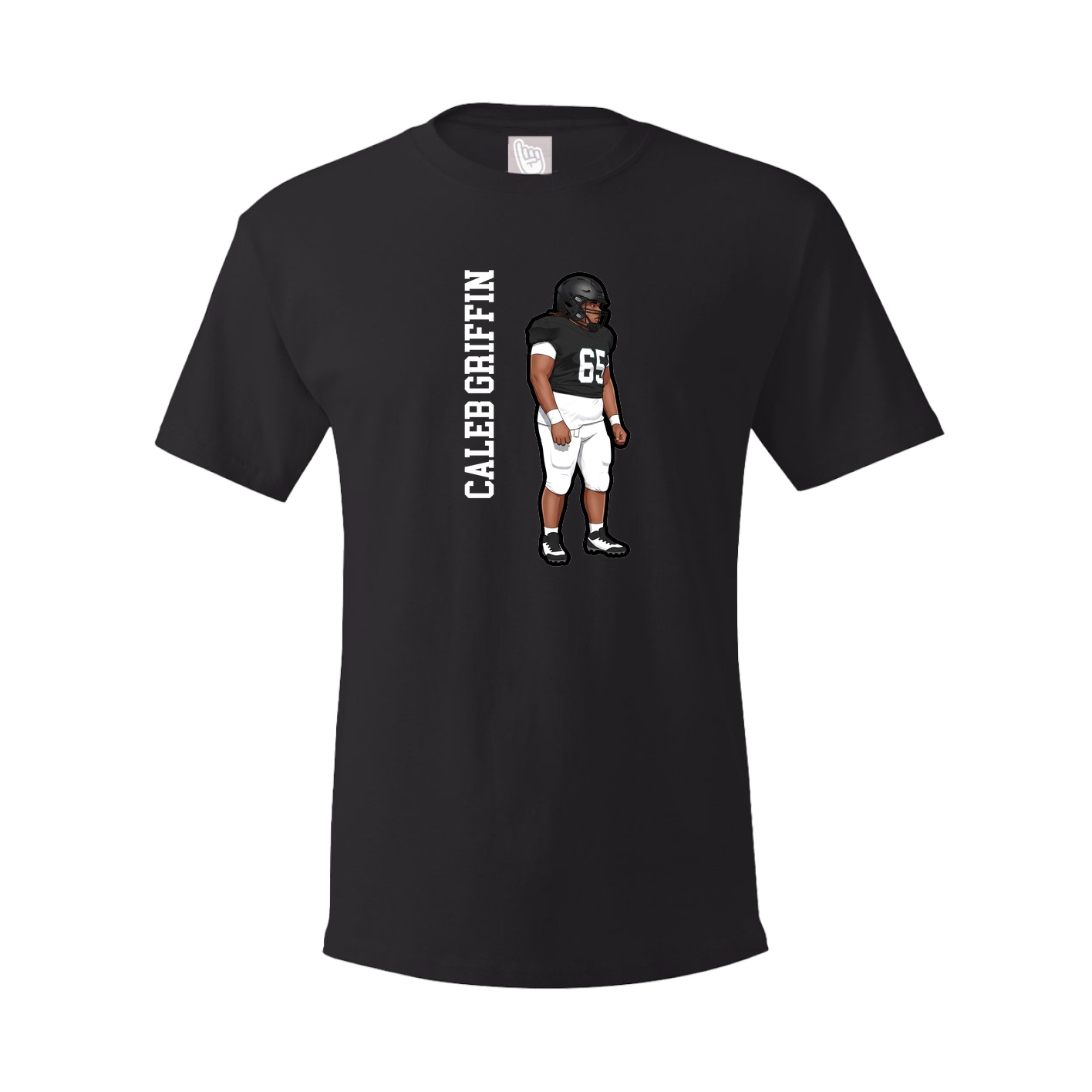 Youth Tee — Name Vertical in Black