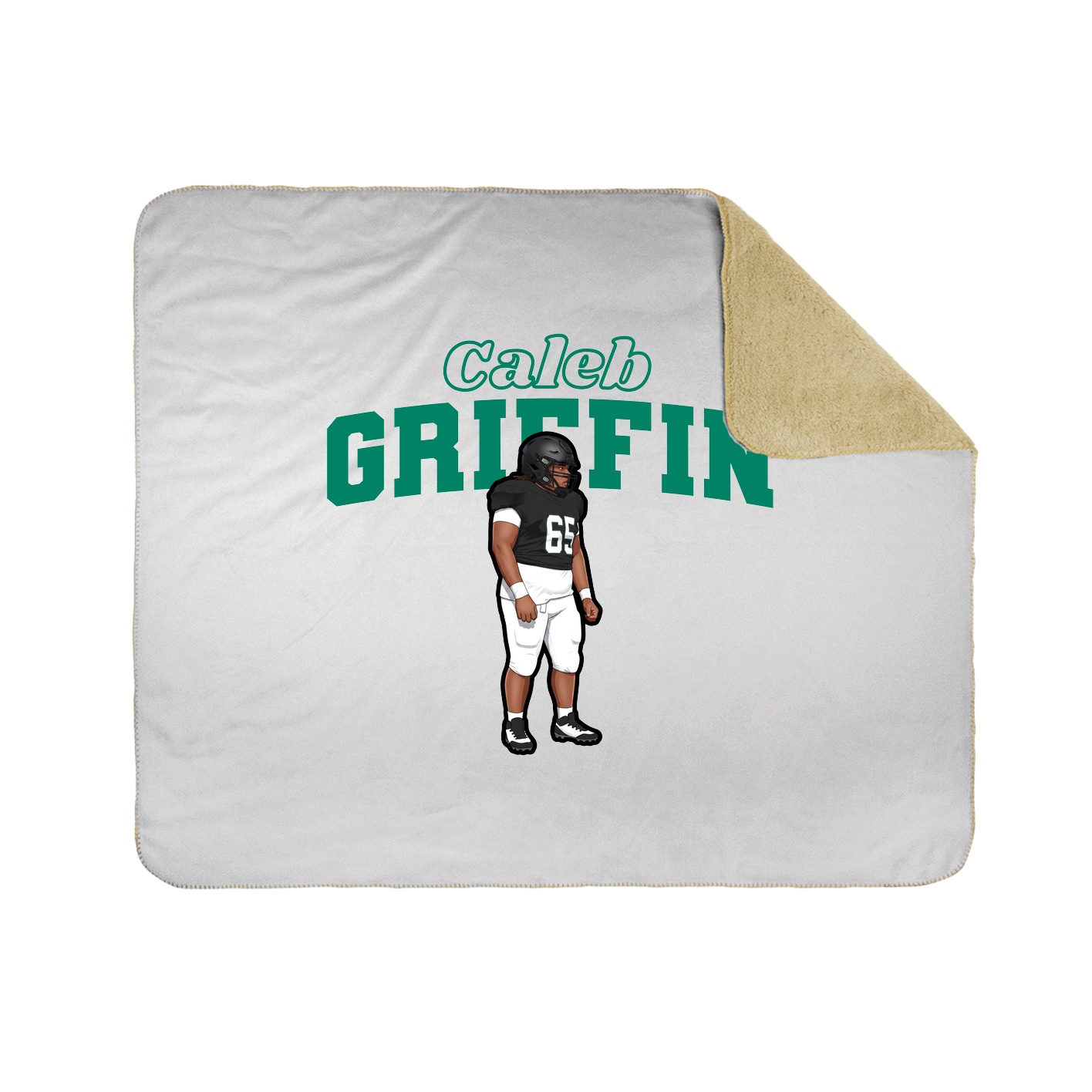 Throw Blanket — Name Arch in White