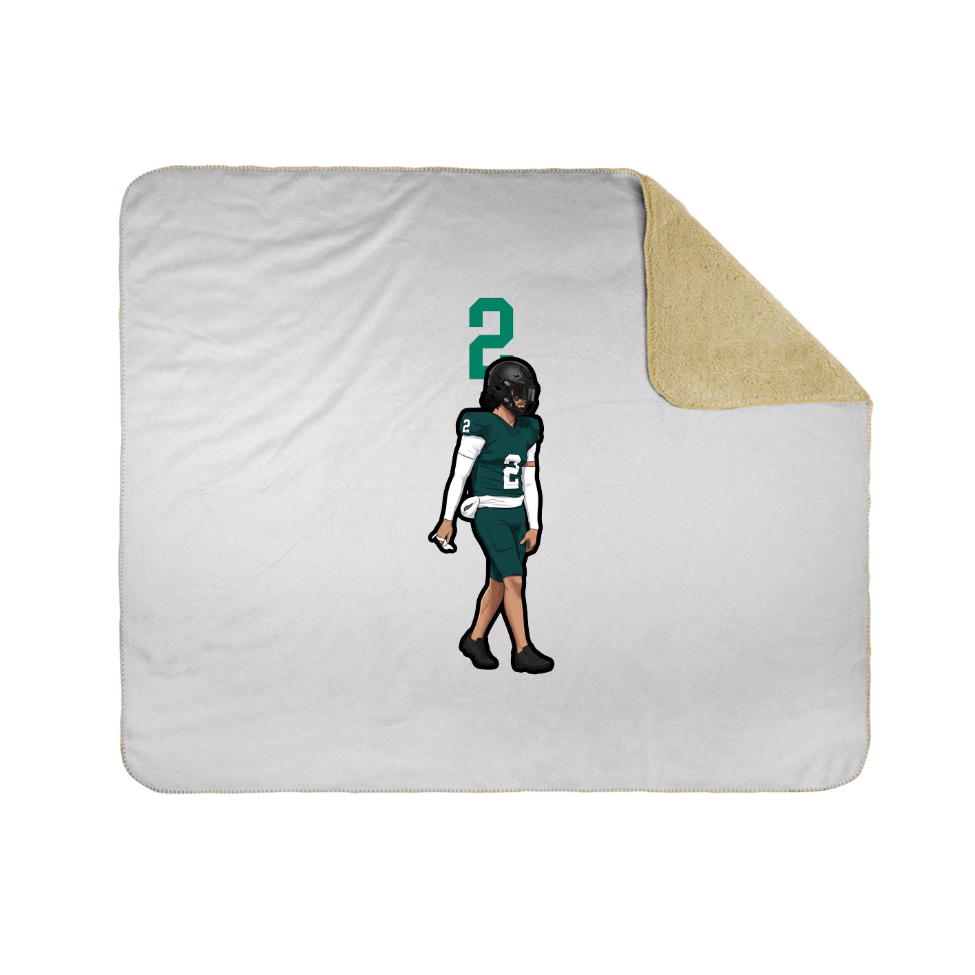 Throw Blanket — Number Top in White