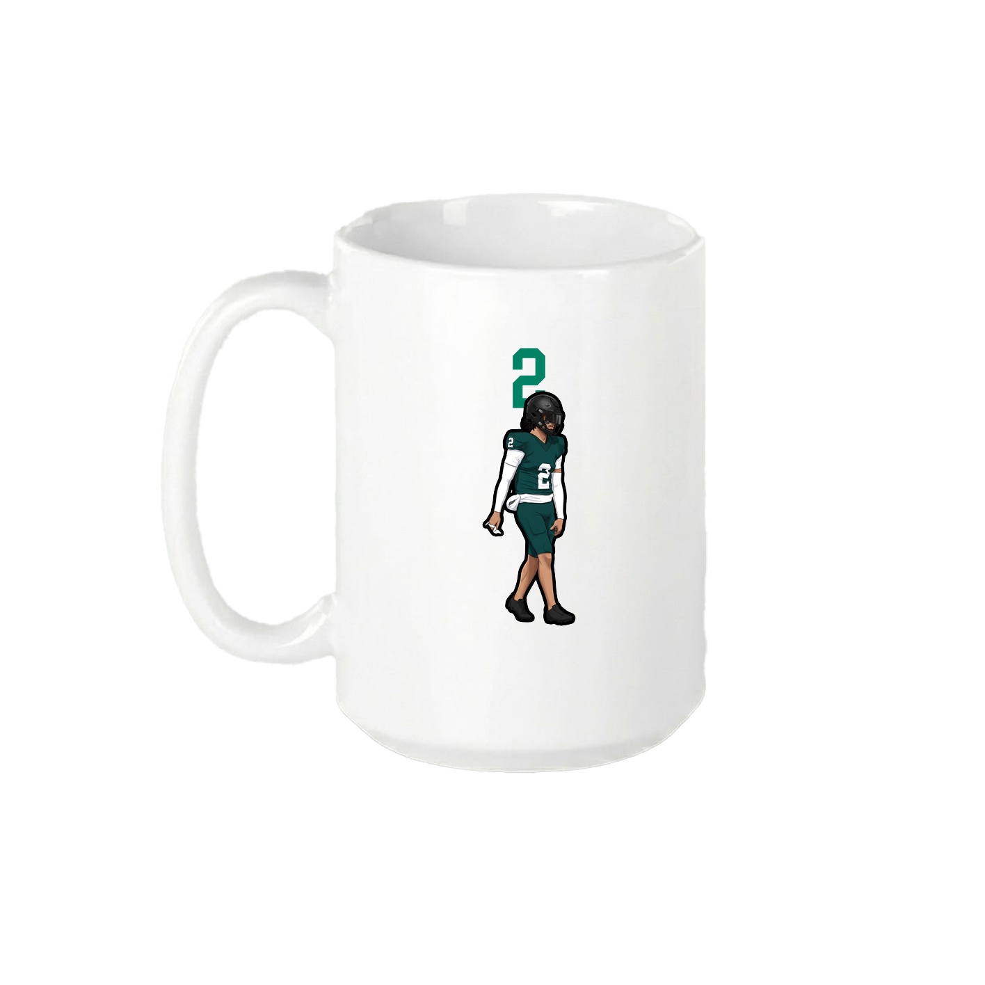 15oz Coffee Mug — Number Top in White