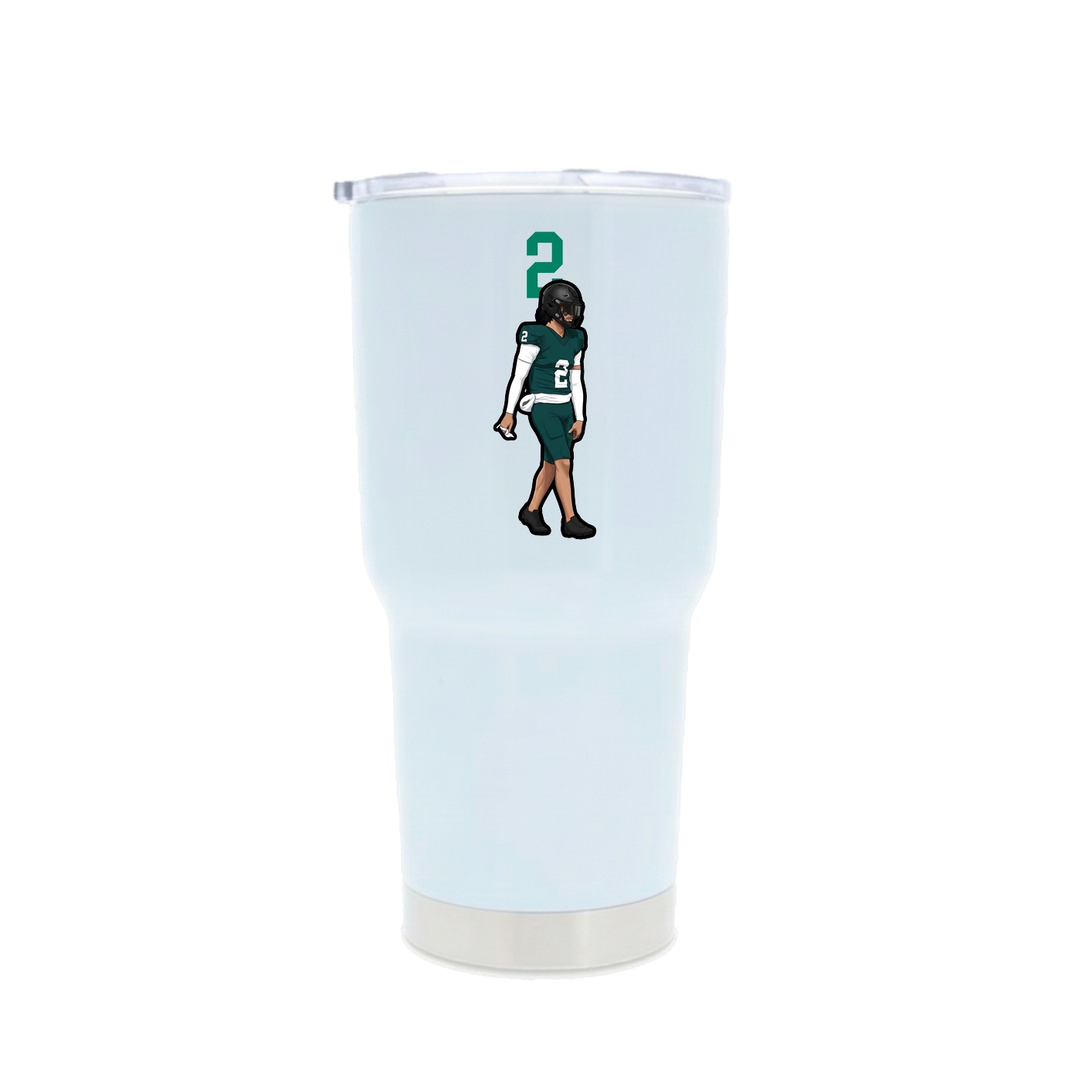 30oz Stainless Steel Tumbler — Number Top in White