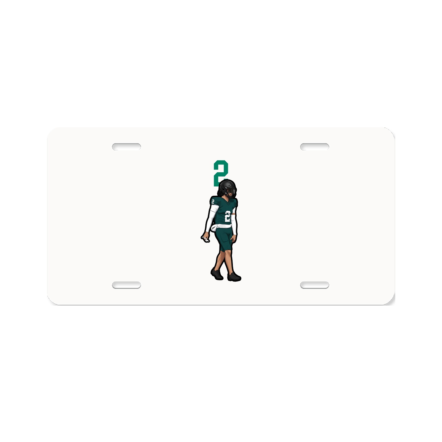 License Plate — Number Top in Classic