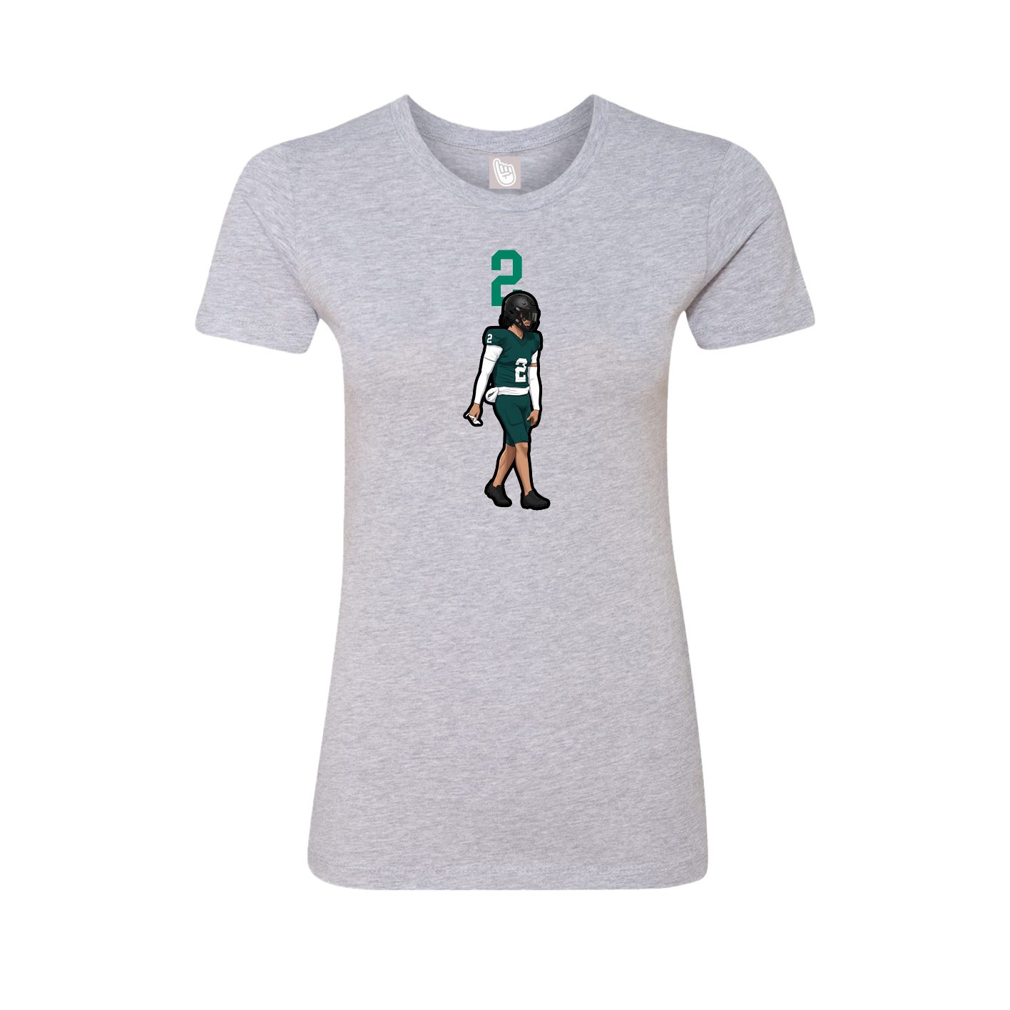 Womens Tee — Number Top in Grey