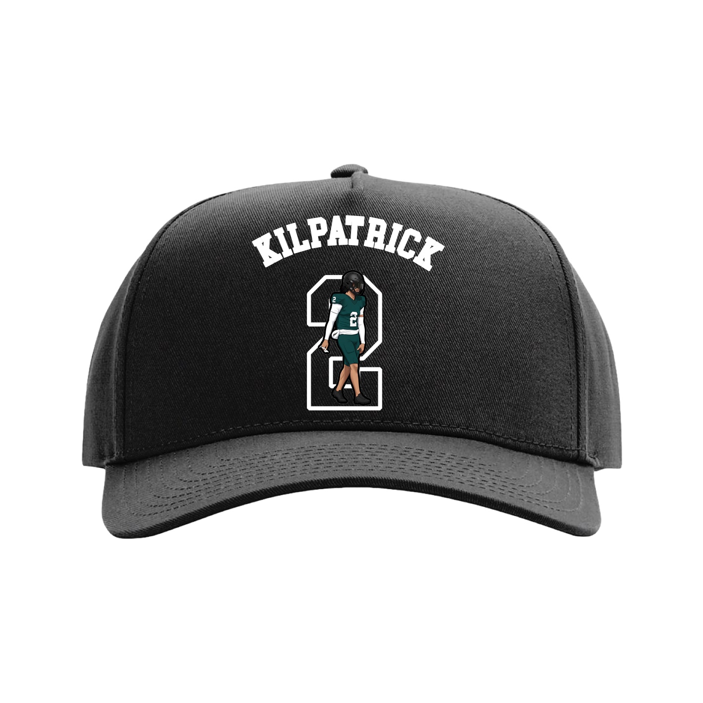 Full Fabric Five-Panel Champ Cap — Shirsey Arch in Black