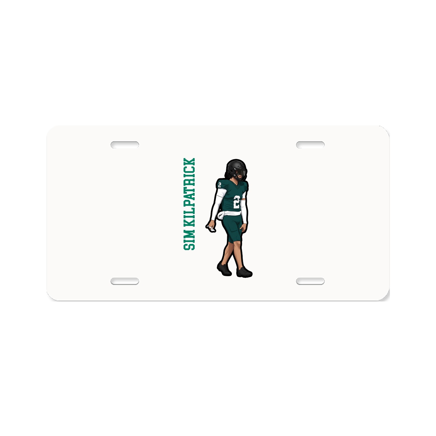 License Plate — Name Vertical in Classic