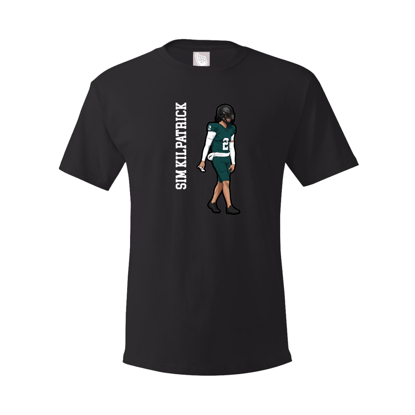Tee — Name Vertical in Black