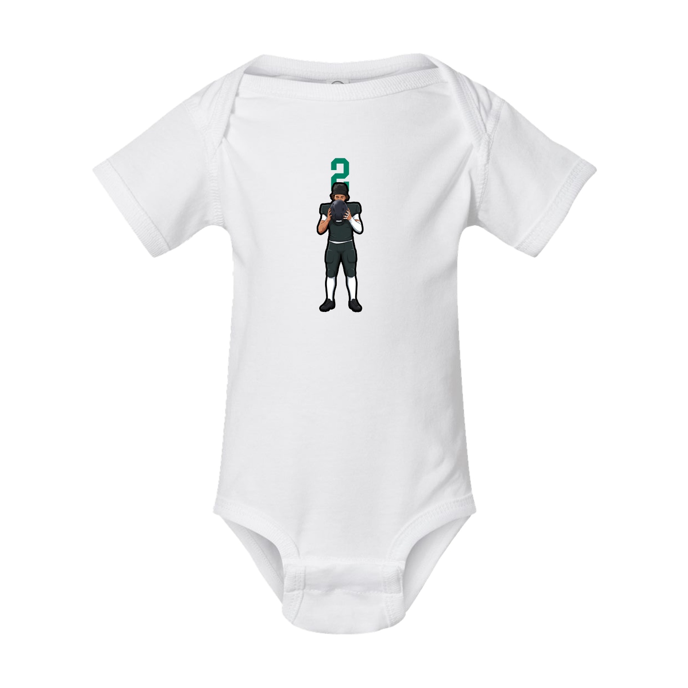 Baby Onesie — Number Top in White