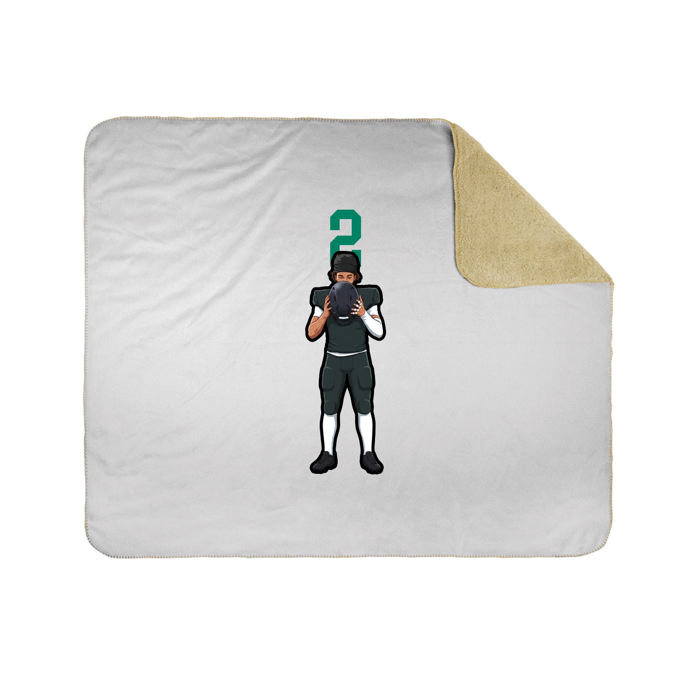 Throw Blanket — Number Top in White