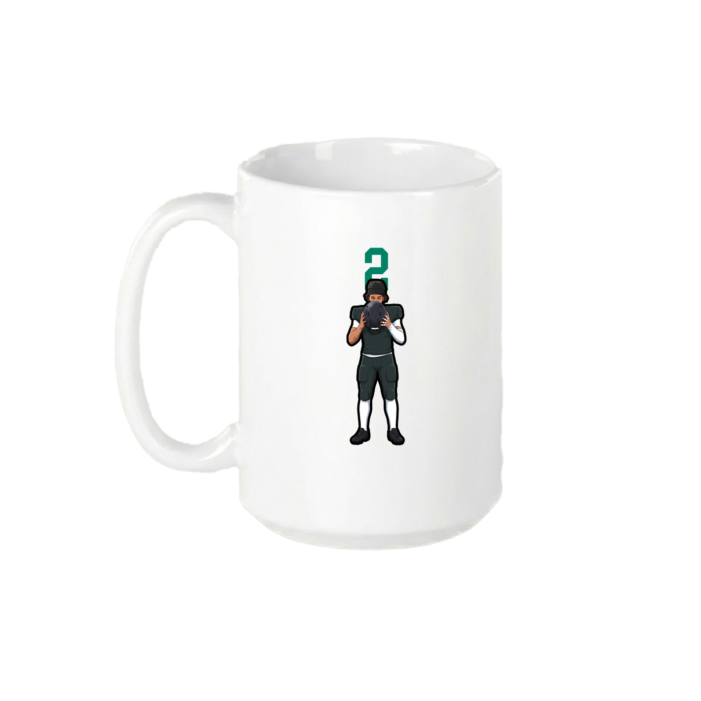 15oz Coffee Mug — Number Top in White