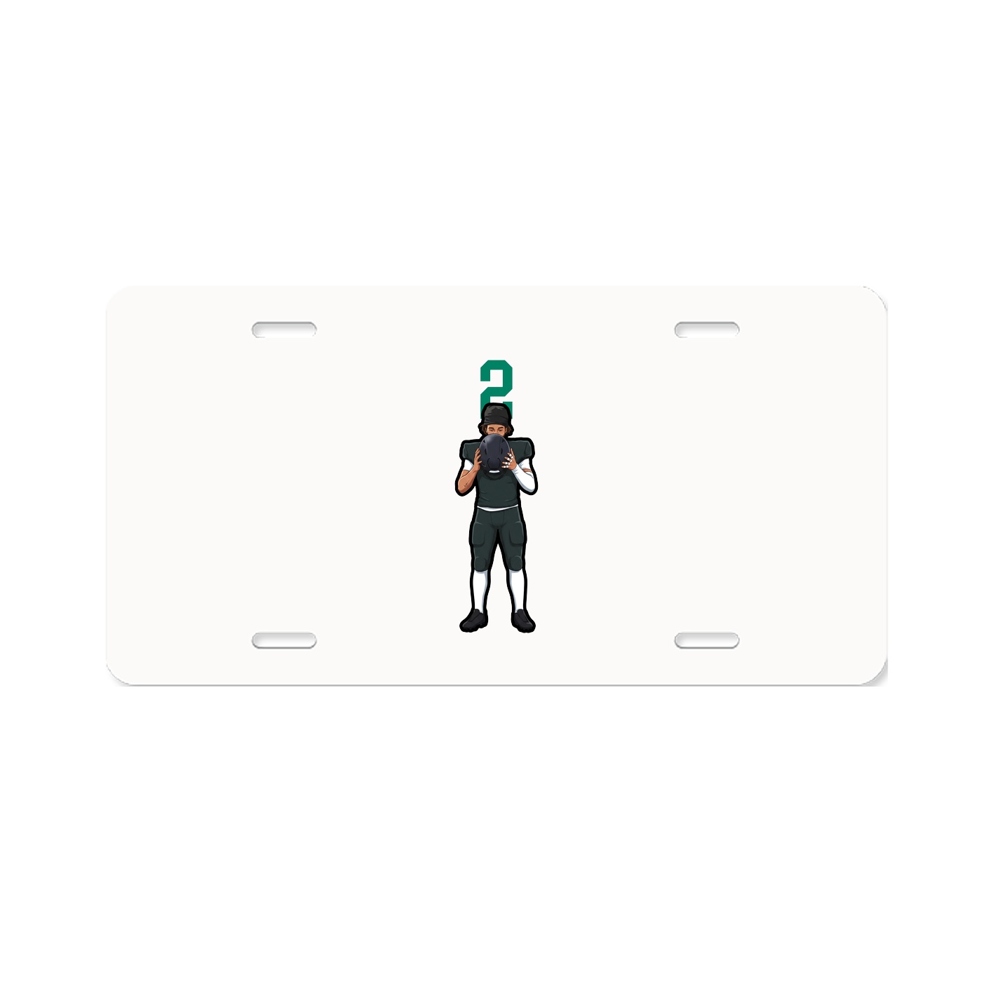 License Plate — Number Top in Classic