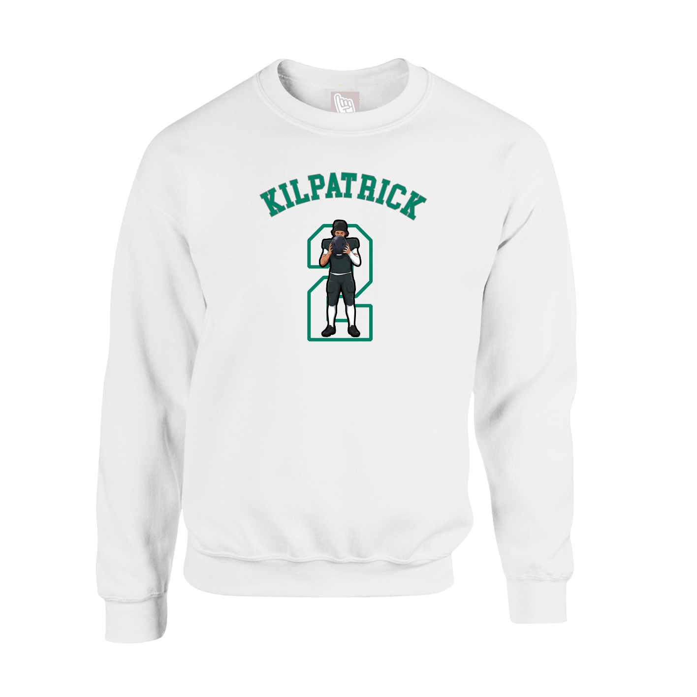 Fleece Crew — Shirsey Arch in White