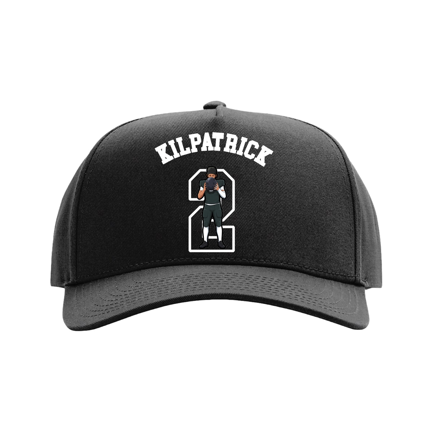 Full Fabric Five-Panel Champ Cap — Shirsey Arch in Black