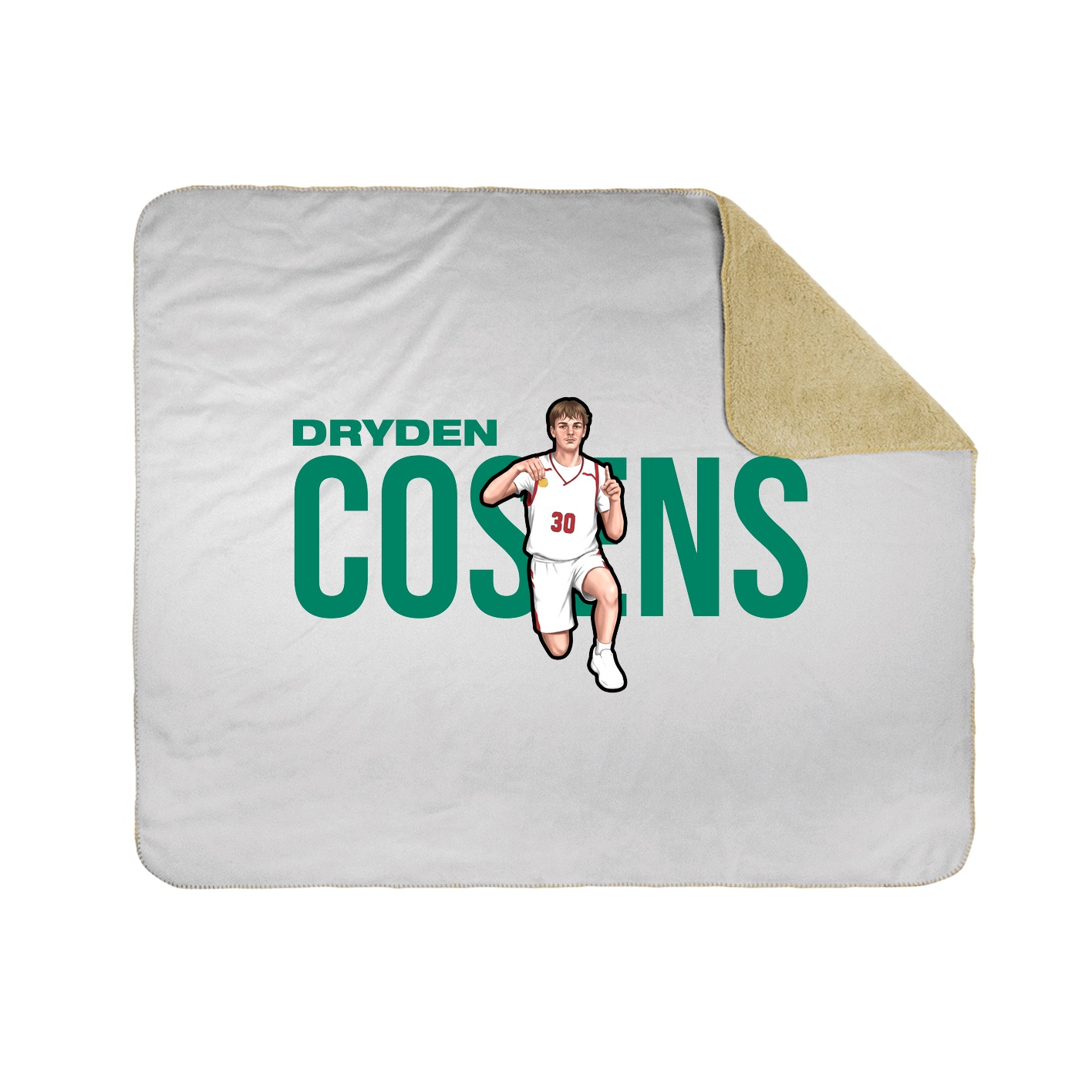 Throw Blanket — Player Name in White