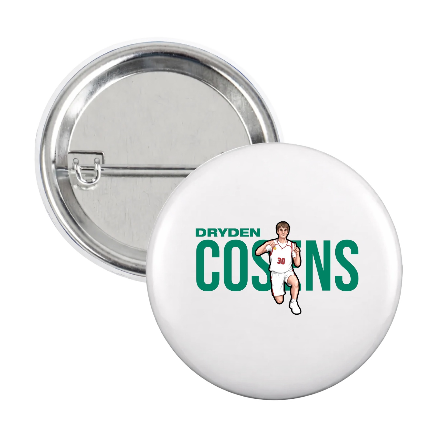 Game Day Button — Player Name in White