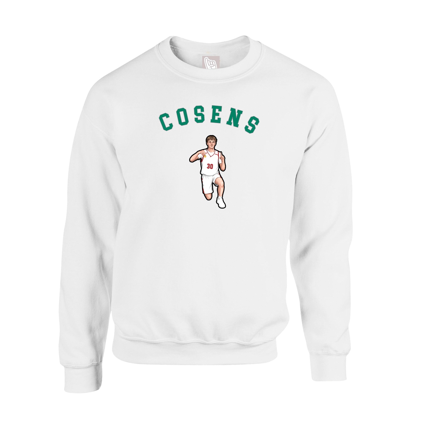 Fleece Crew — Shirsey Arch in White
