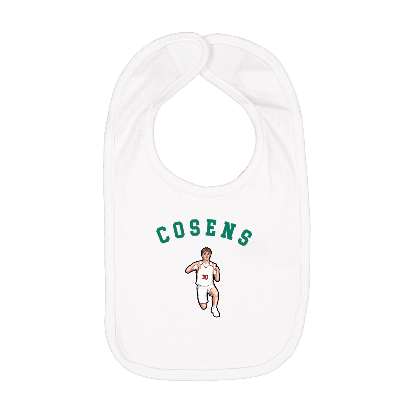 Infant Bib — Shirsey Arch in White