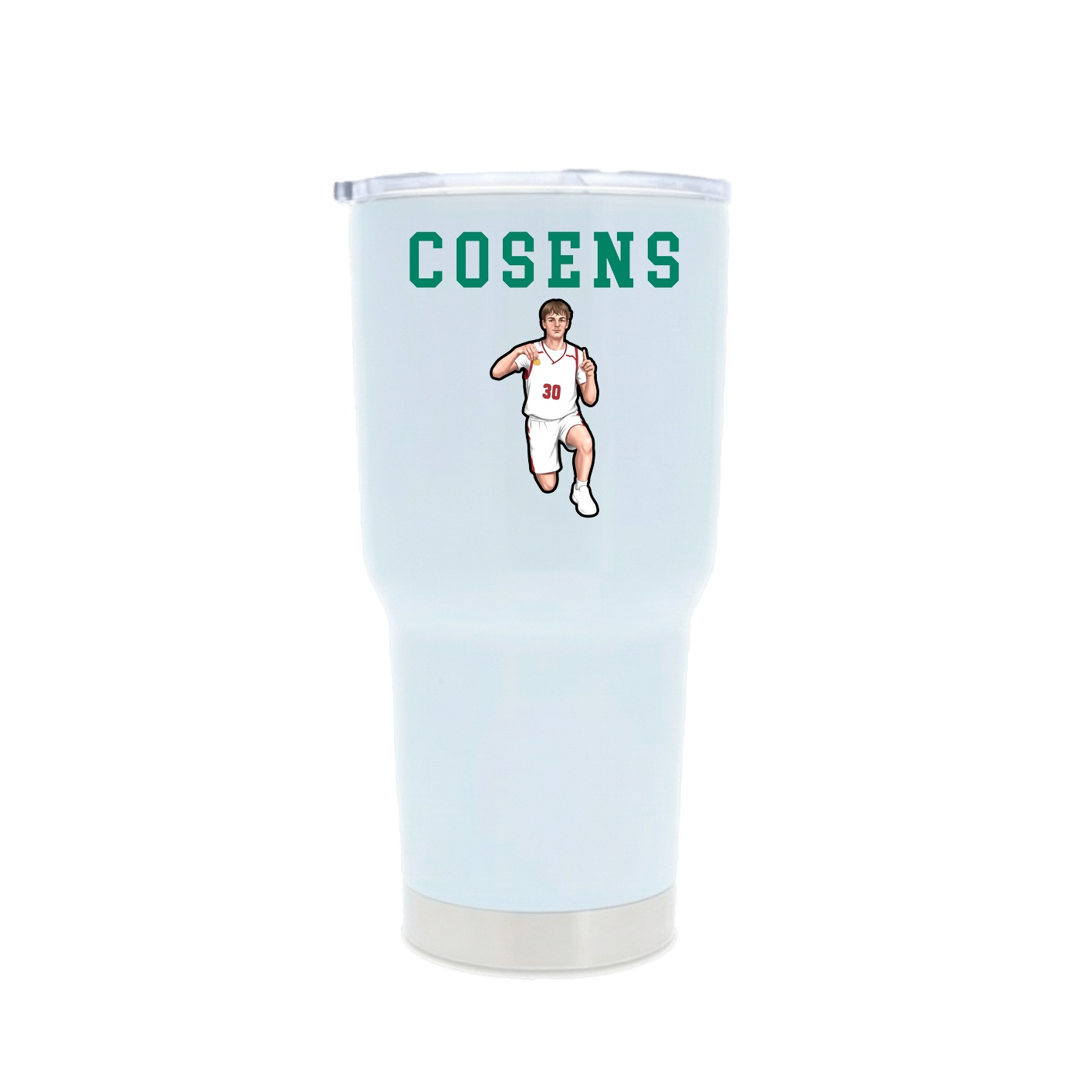 30oz Stainless Steel Tumbler — Shirsey in White
