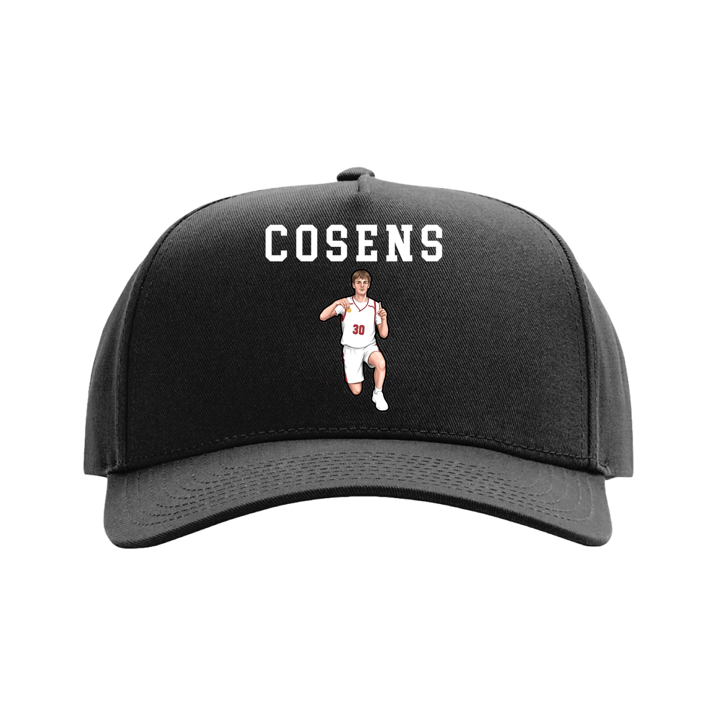 Full Fabric Five-Panel Champ Cap — Shirsey in Black