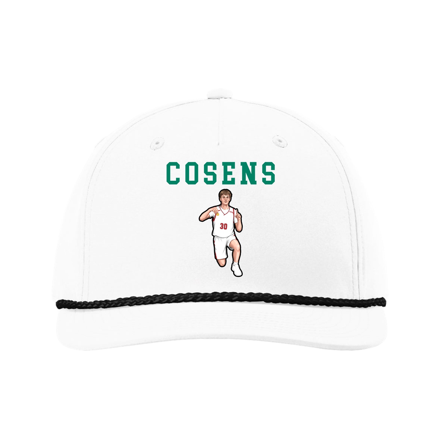 Five-Panel Classic Rope Cap — Shirsey in White