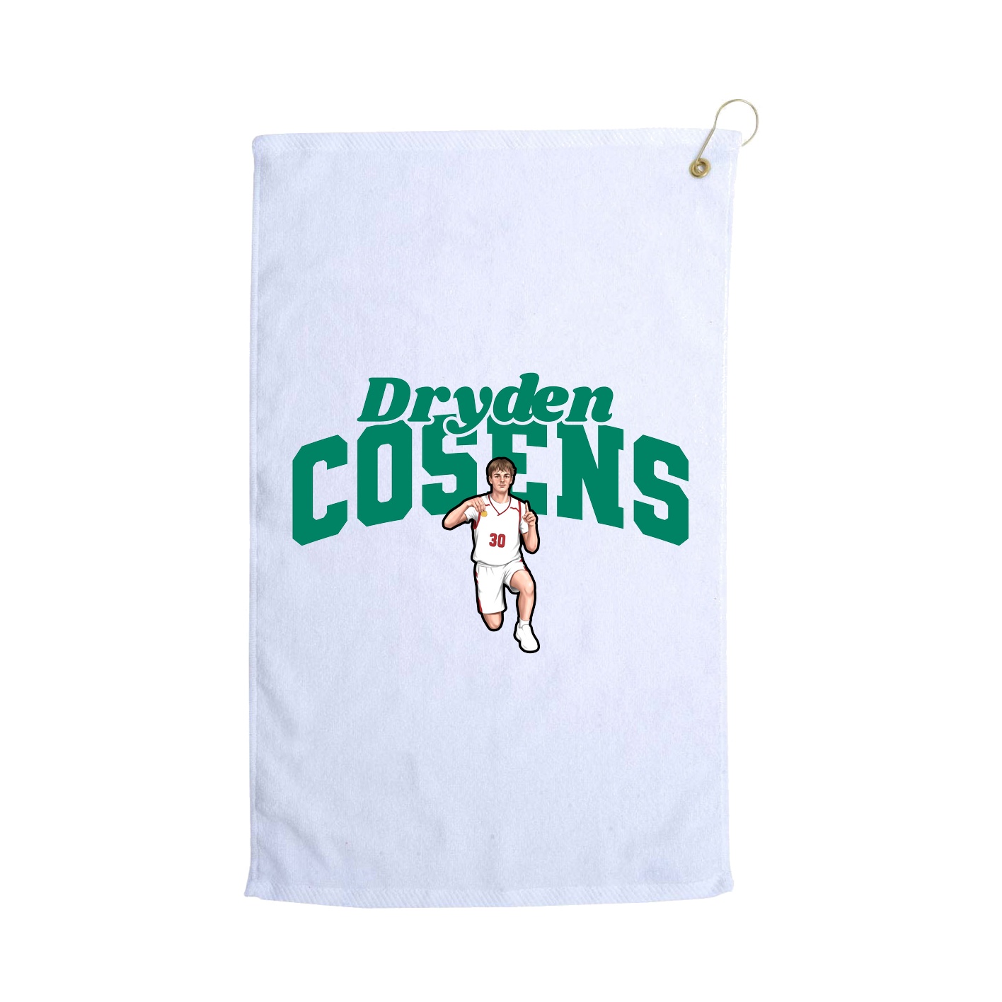 Golf Towel — Signature Arch in White