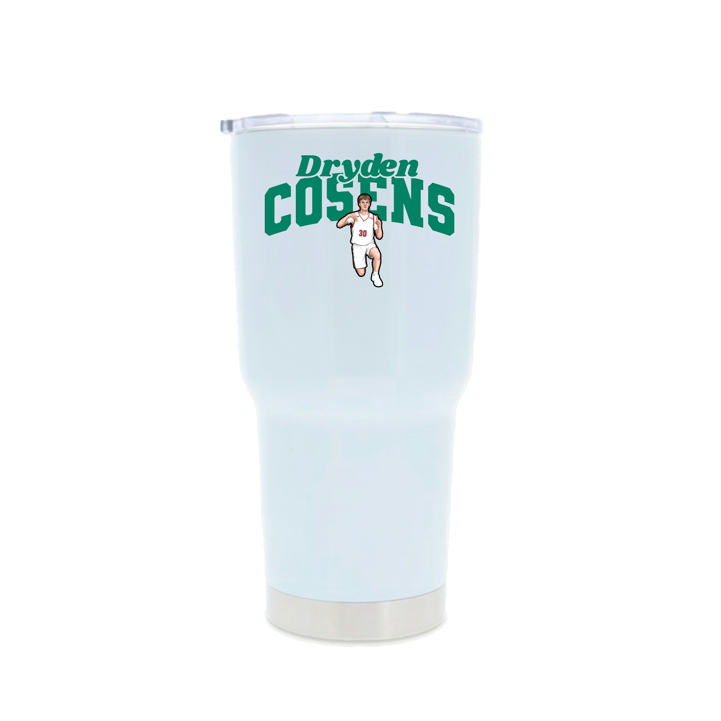 30oz Stainless Steel Tumbler — Signature Arch in White