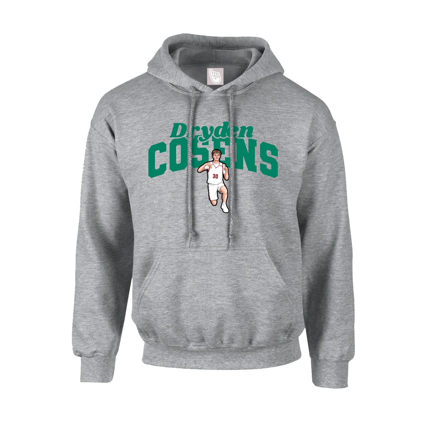 Youth Hoodie — Signature Arch in Grey