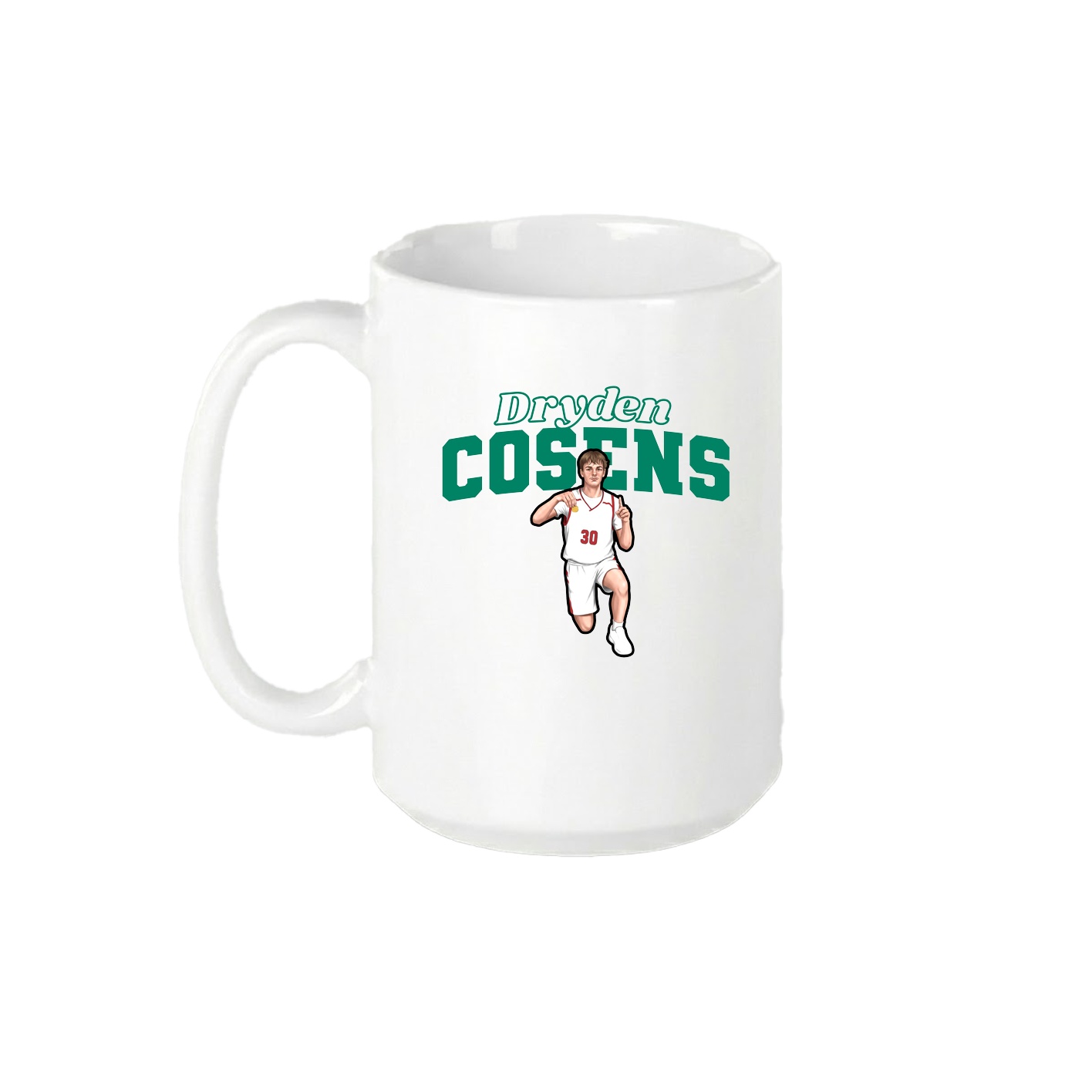 15oz Coffee Mug — Name Arch in White