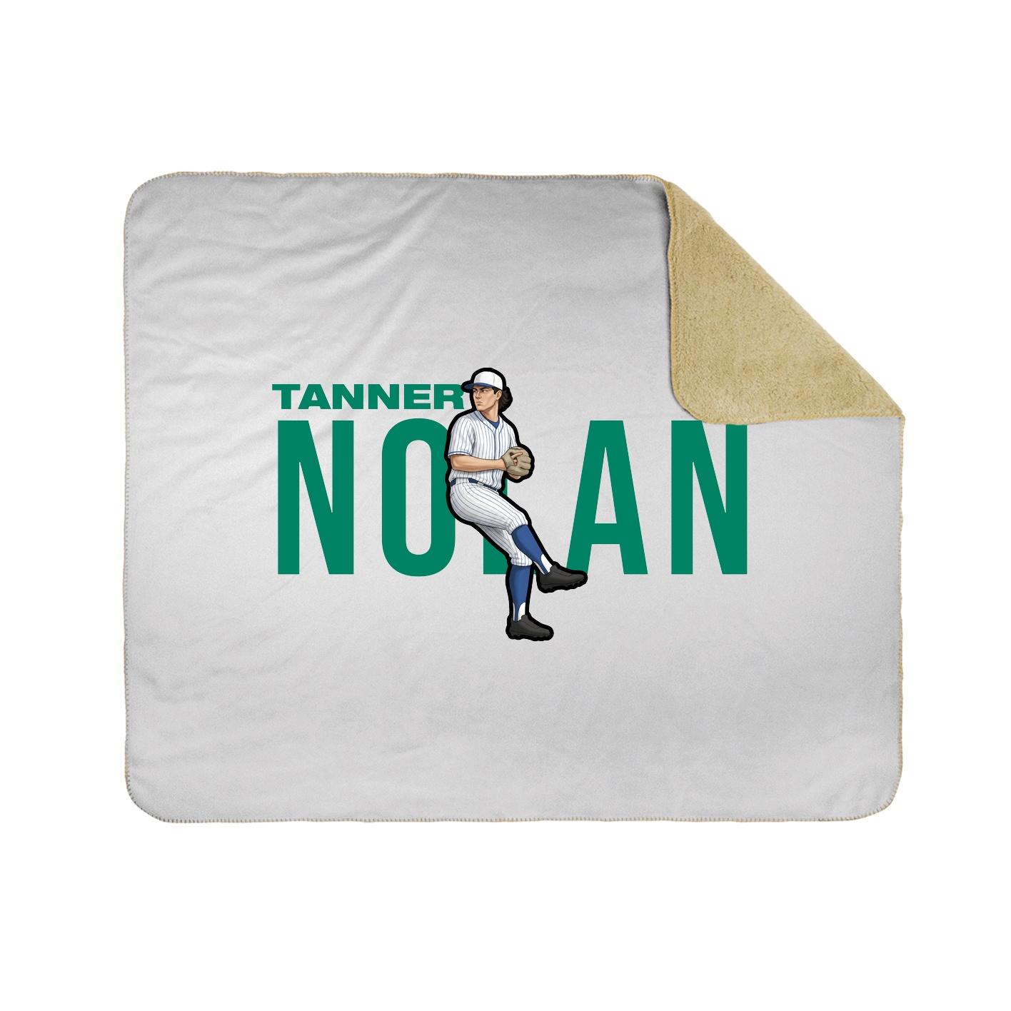 Throw Blanket — Player Name in White