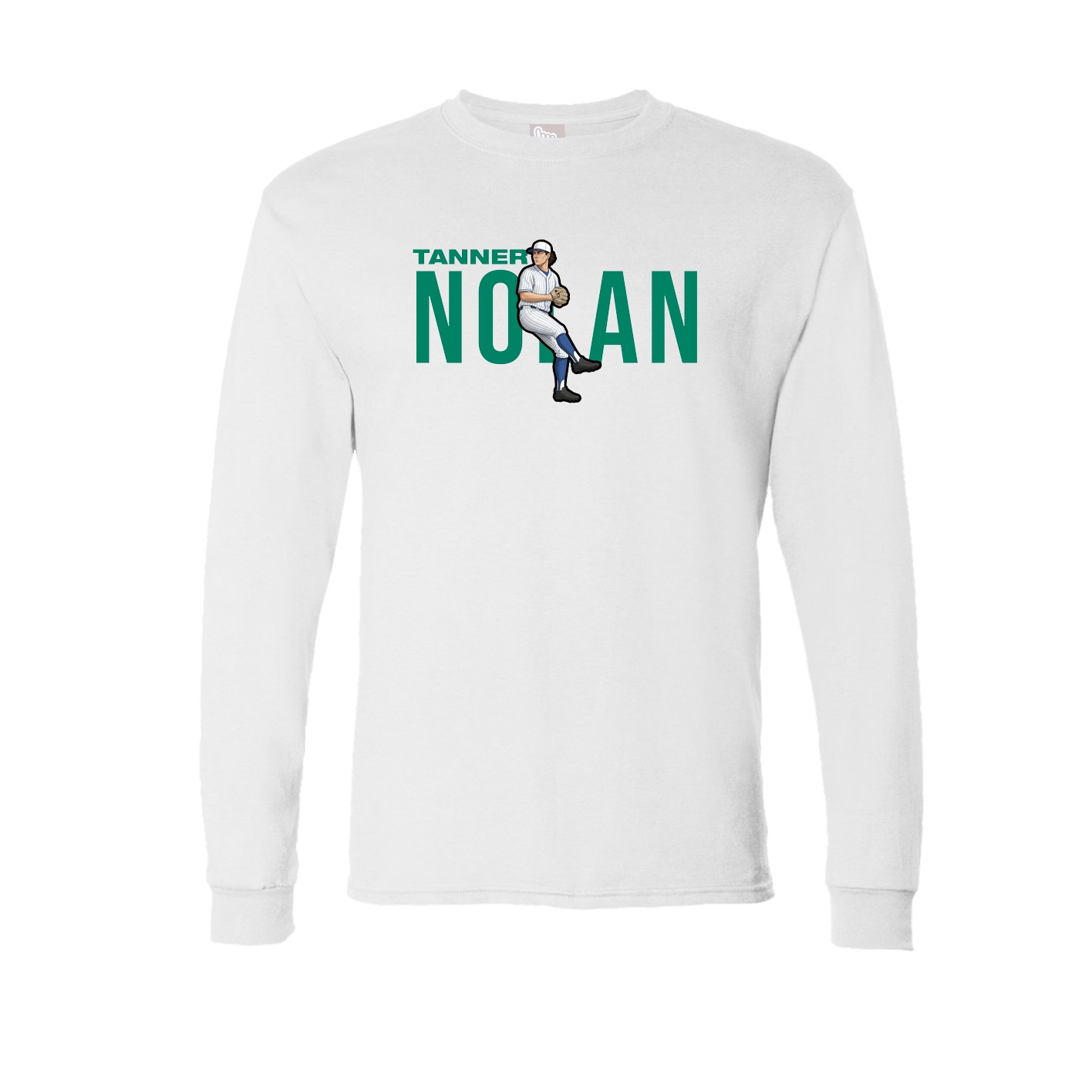 Long Sleeve Tee — Player Name in White