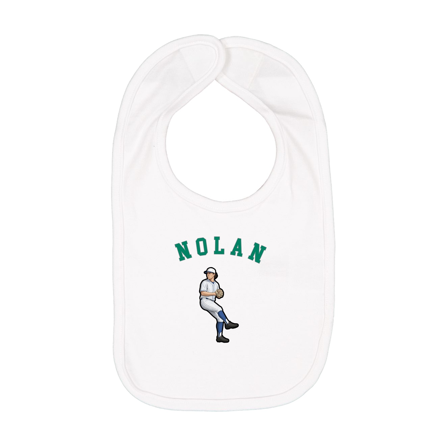 Infant Bib — Shirsey Arch in White