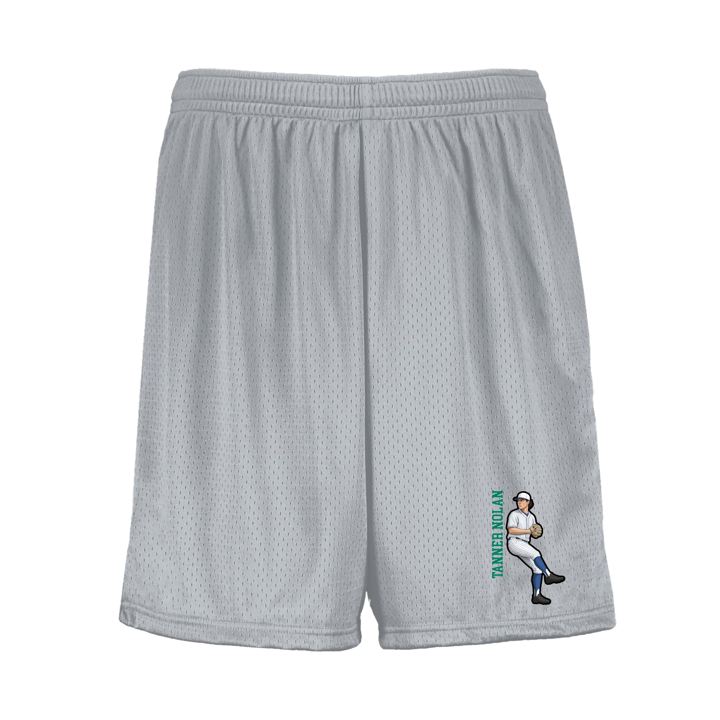 Shorts — Name Vertical in Silver