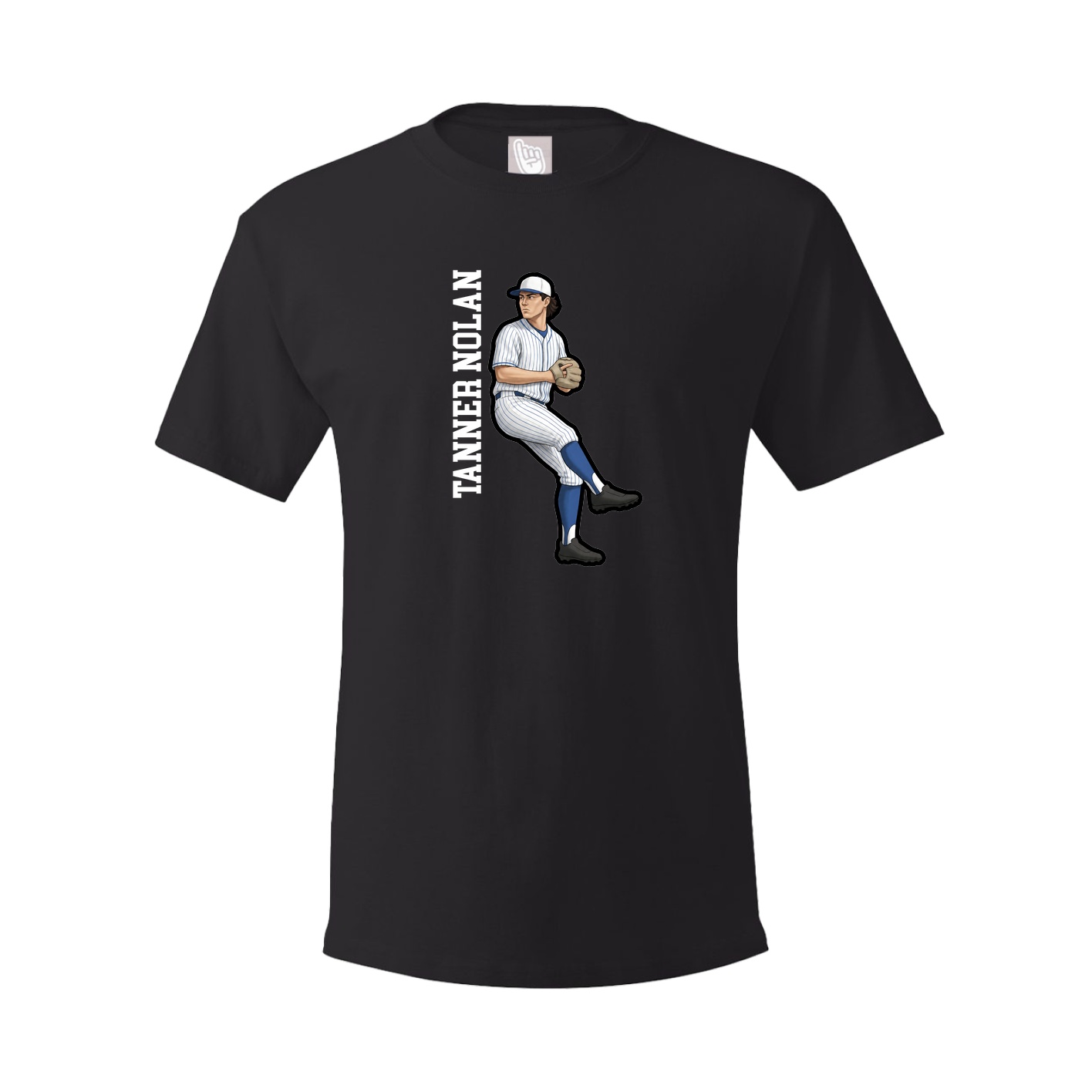 Youth Tee — Name Vertical in Black