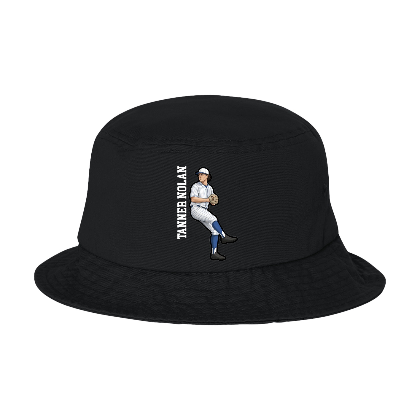 Bucket Cap — Name Vertical in Black