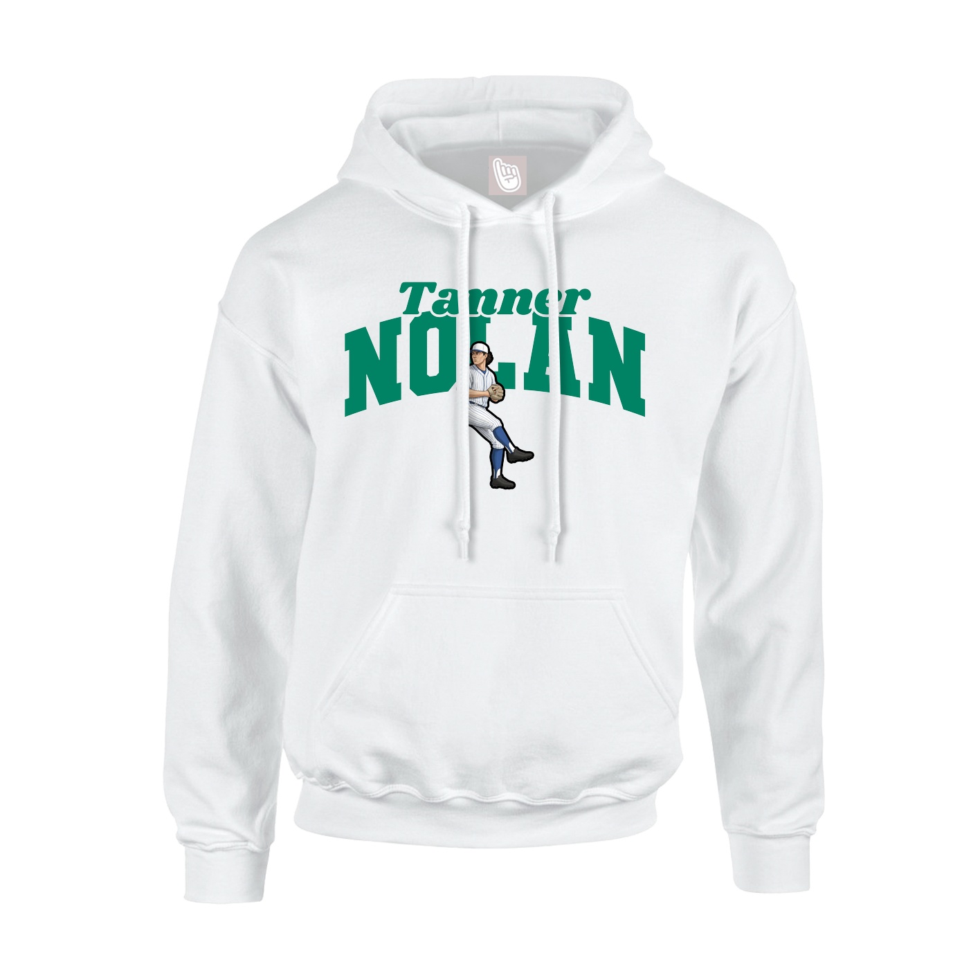 Hoodie — Signature Arch in White