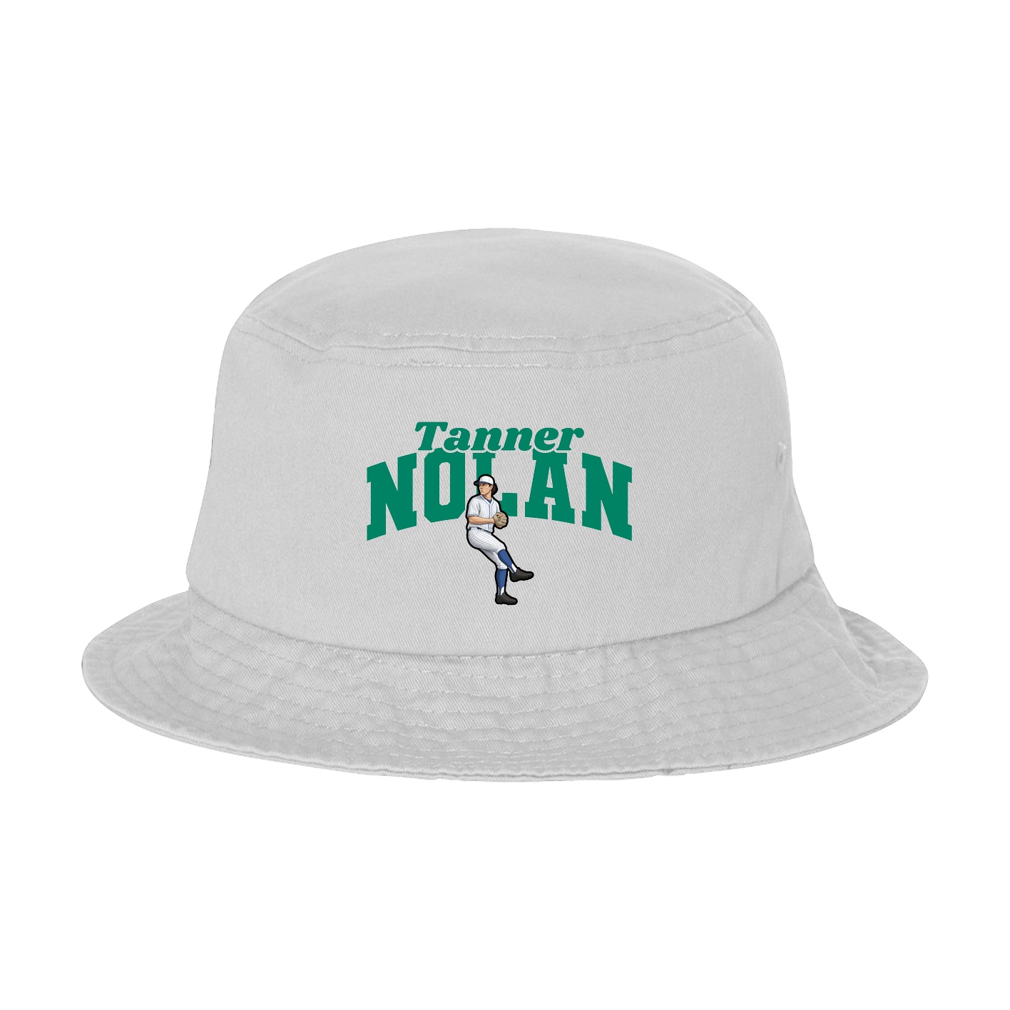 Bucket Cap — Signature Arch in White