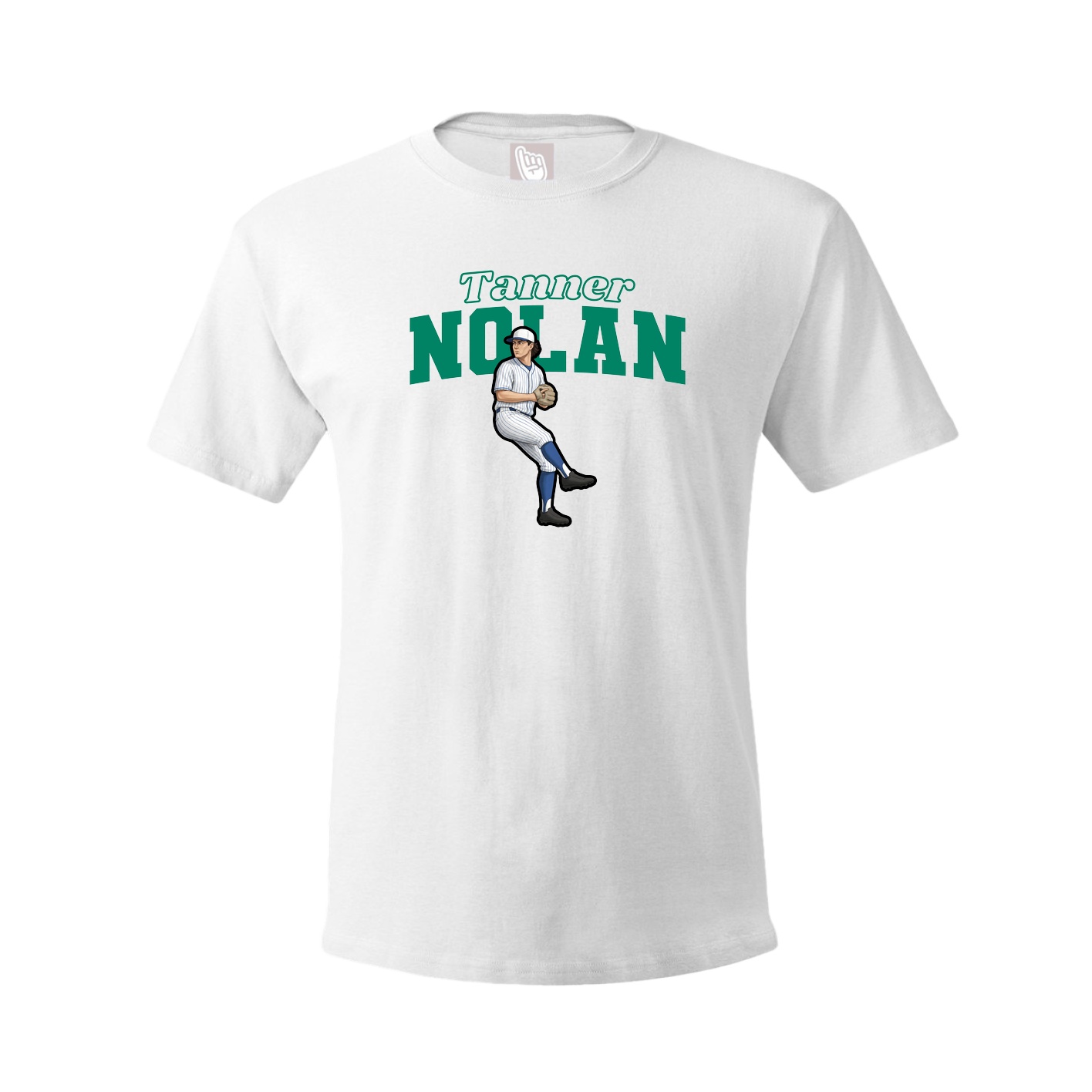 Youth Tee — Name Arch in White