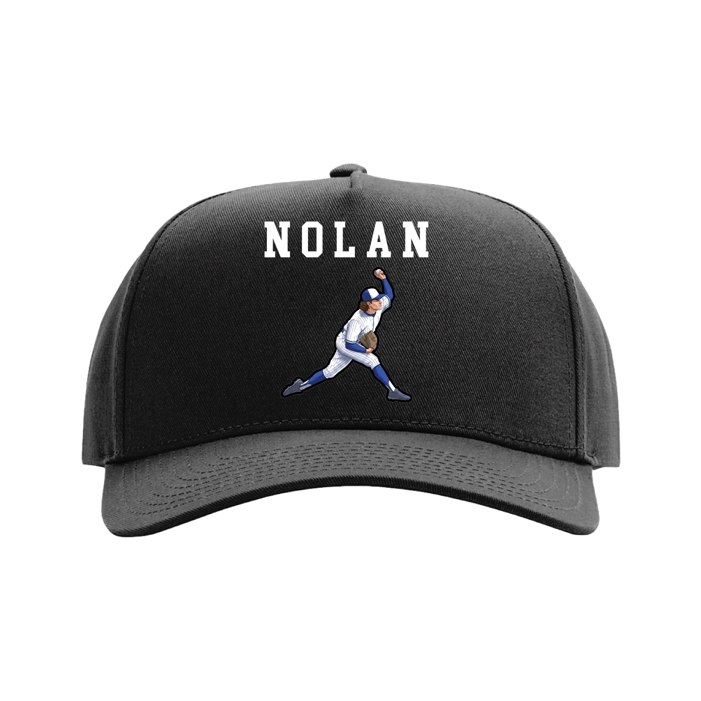 Full Fabric Five-Panel Champ Cap — Shirsey in Black