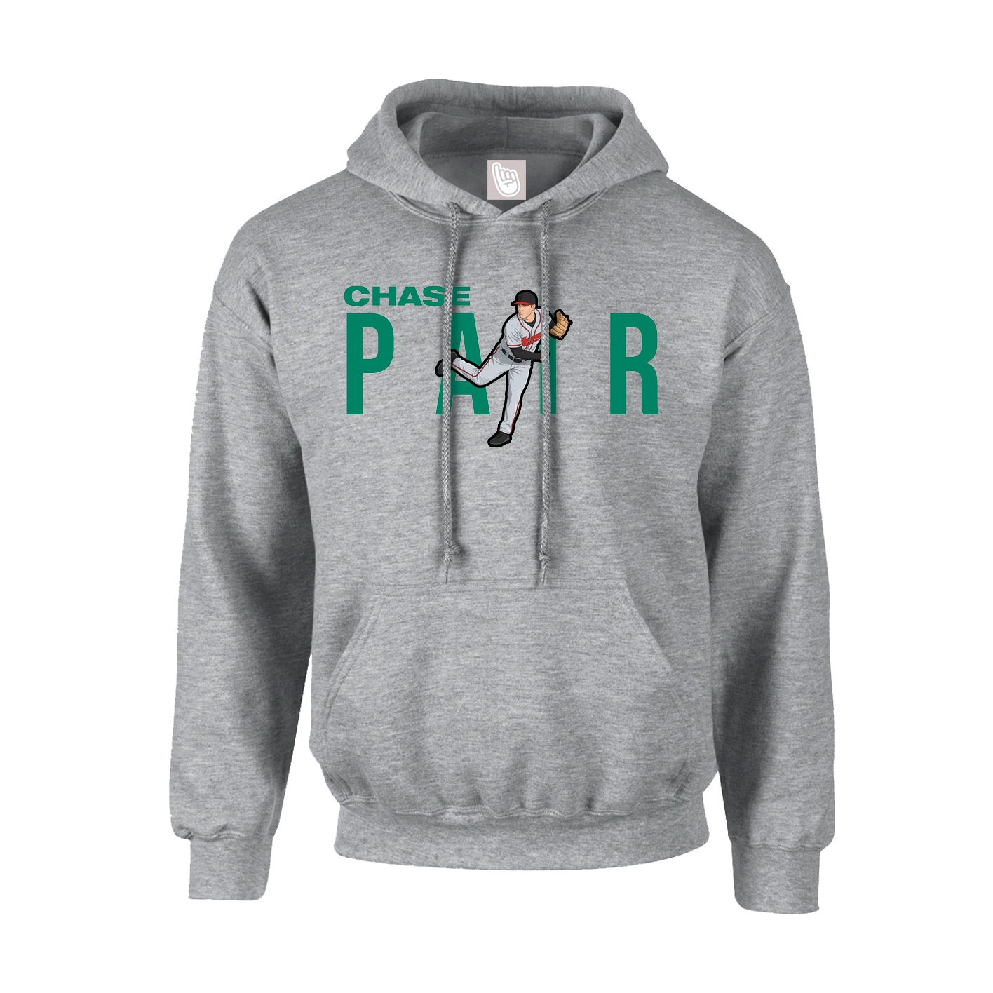 Hoodie — Player Name in Grey