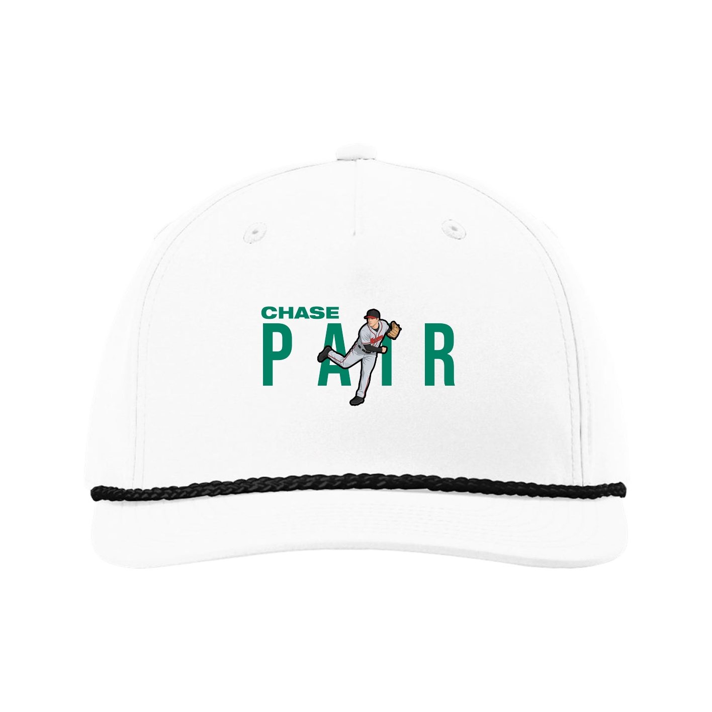 Five-Panel Classic Rope Cap — Player Name in White