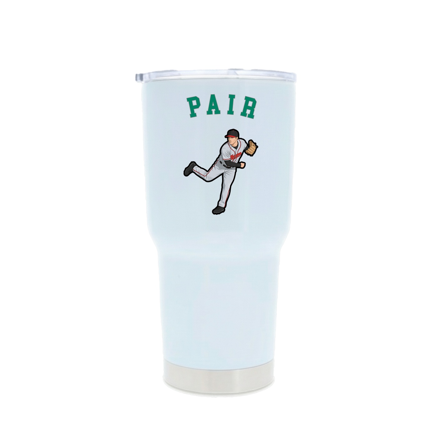 30oz Stainless Steel Tumbler — Shirsey Arch in White