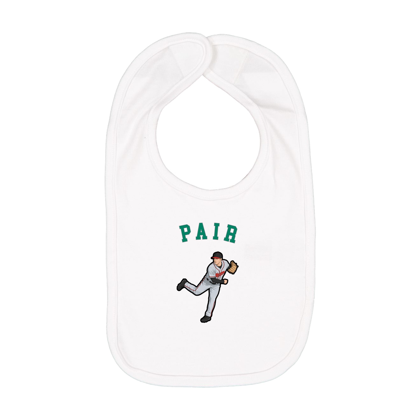 Infant Bib — Shirsey Arch in White