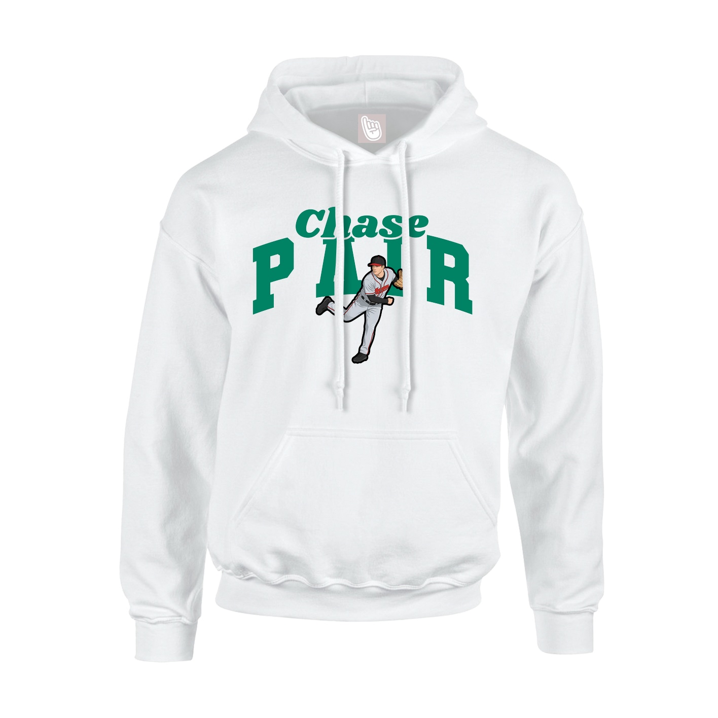 Hoodie — Signature Arch in White